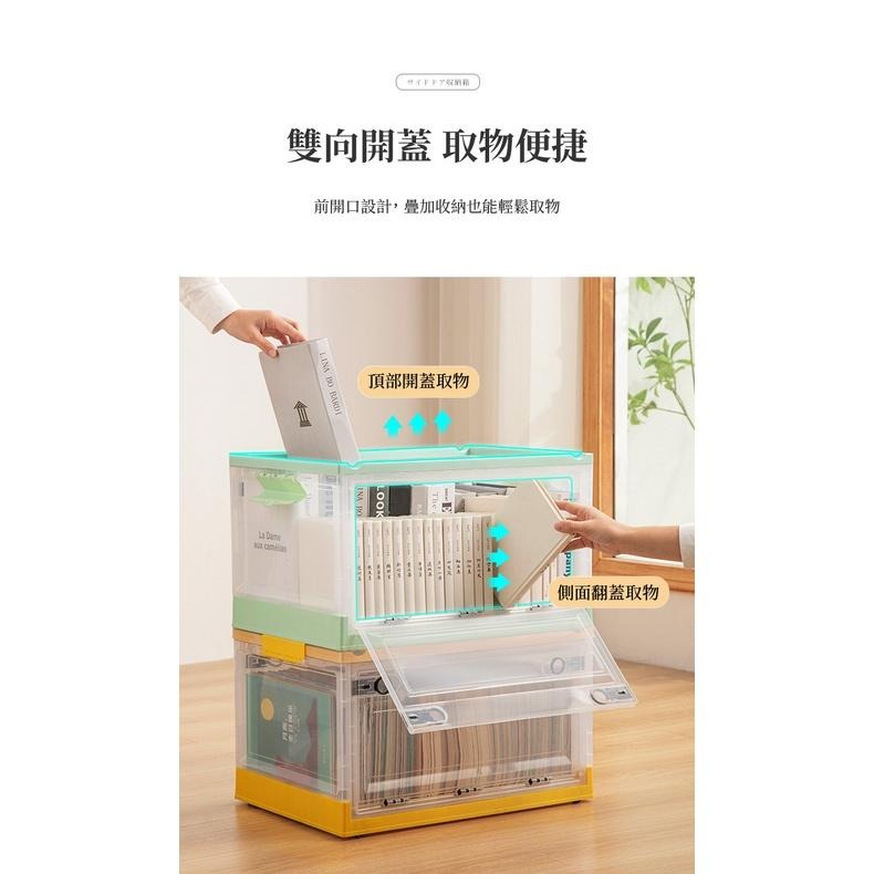 折疊收納箱 102L巨無霸三開門折疊收納箱 滑輪摺疊收納箱 衣服收納盒 衣櫃收納盒-細節圖4