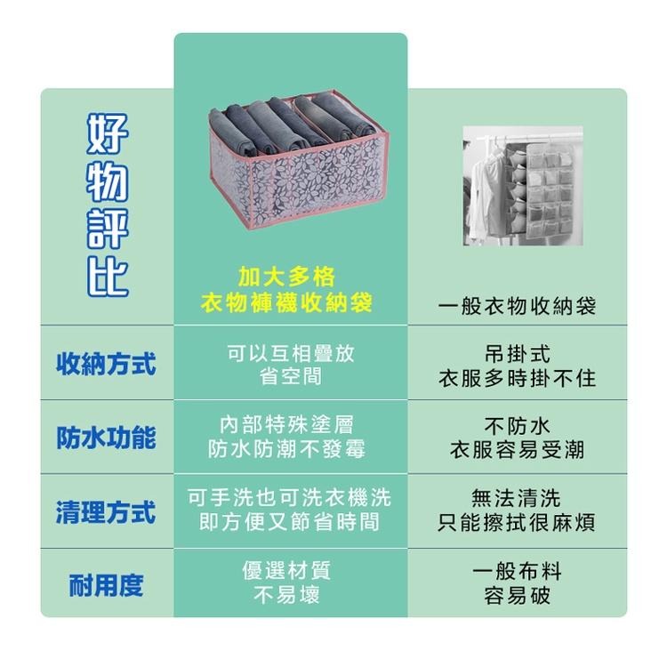 分格收納袋 衣物收納 加大內衣褲收納盒 衣櫃分格收納盒 多格收納袋 衣物褲襪收納袋-細節圖6