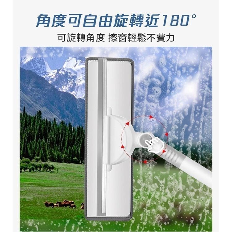 擦玻璃神器 加長可彎擦窗伸縮杆  擦窗神器 擦窗刷  擦玻璃伸縮桿-細節圖3