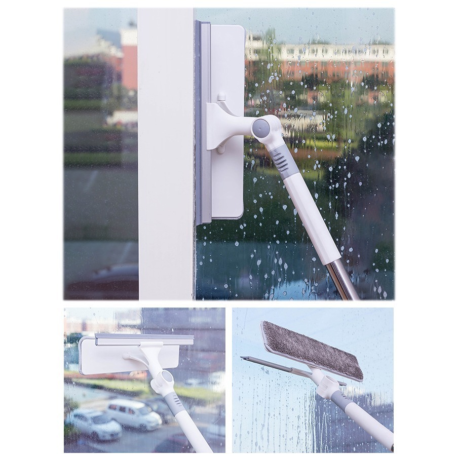 擦玻璃神器 加長可彎擦窗伸縮杆  擦窗神器 擦窗刷  擦玻璃伸縮桿-細節圖10