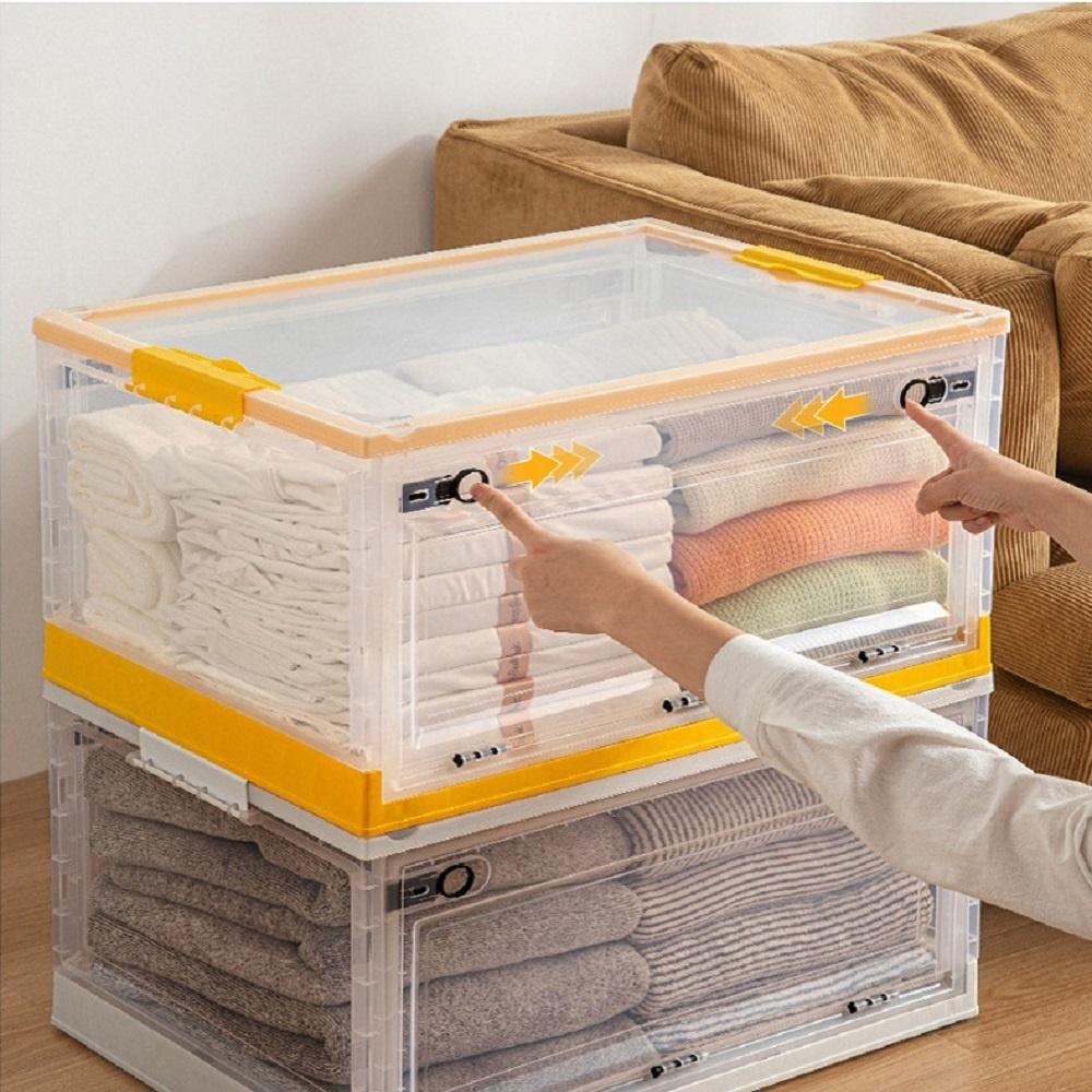 【折疊收納箱】三開門折疊收納箱 (102L/72L / 42L/22L) 滑輪摺疊收納箱 衣服收納盒 衣櫃收納盒-細節圖6