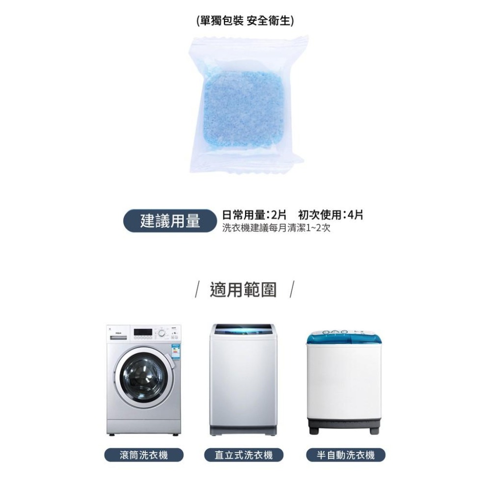 【洗衣槽清潔片】洗衣槽清潔片 洗衣機清潔錠日本熱銷洗衣機槽清潔錠(10入/盒)-細節圖5