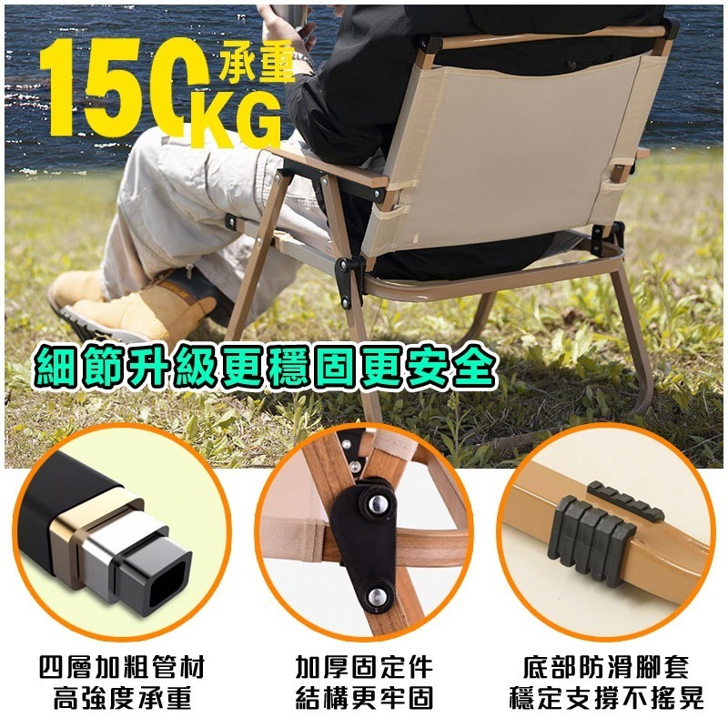 露營摺疊椅 克米特椅 大號贈收納袋 露營椅 戶外折疊椅 折疊椅 導演椅-細節圖5