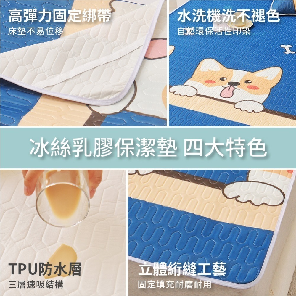 乳膠涼蓆 防水保潔墊 隔尿墊 乳膠涼席 冰涼墊單人保潔墊 保潔墊防水 乳膠涼墊 防水墊 送枕套-細節圖8