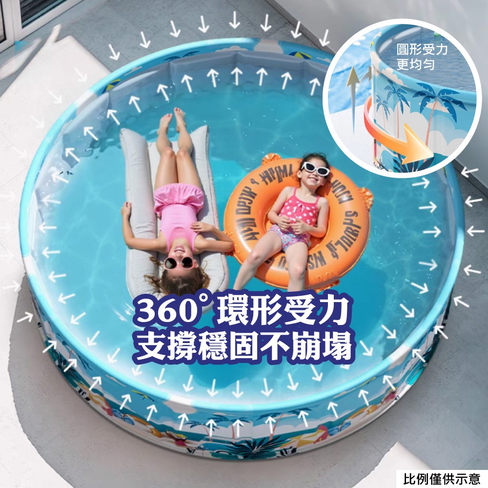 免充氣游泳池 折疊泳池 贈豪華戲水組 遊戲池 泳池  戲水池 摺疊泳池 免充氣泳池-細節圖3
