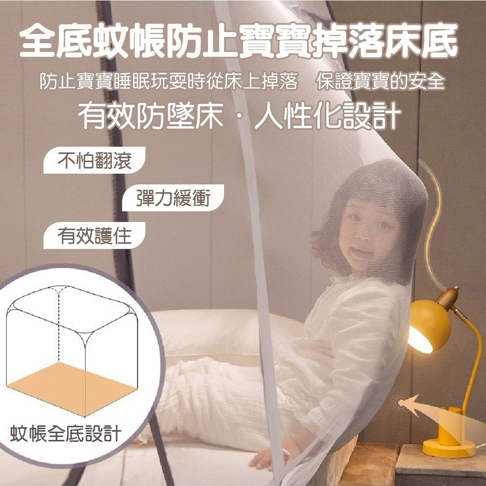 大方頂蚊帳 免安裝蚊帳 折疊蚊帳 單人蚊帳 蚊帳 宿舍蚊帳 蒙古包蚊帳 嬰兒蚊帳 摺疊蚊帳 雙人蚊帳-細節圖5