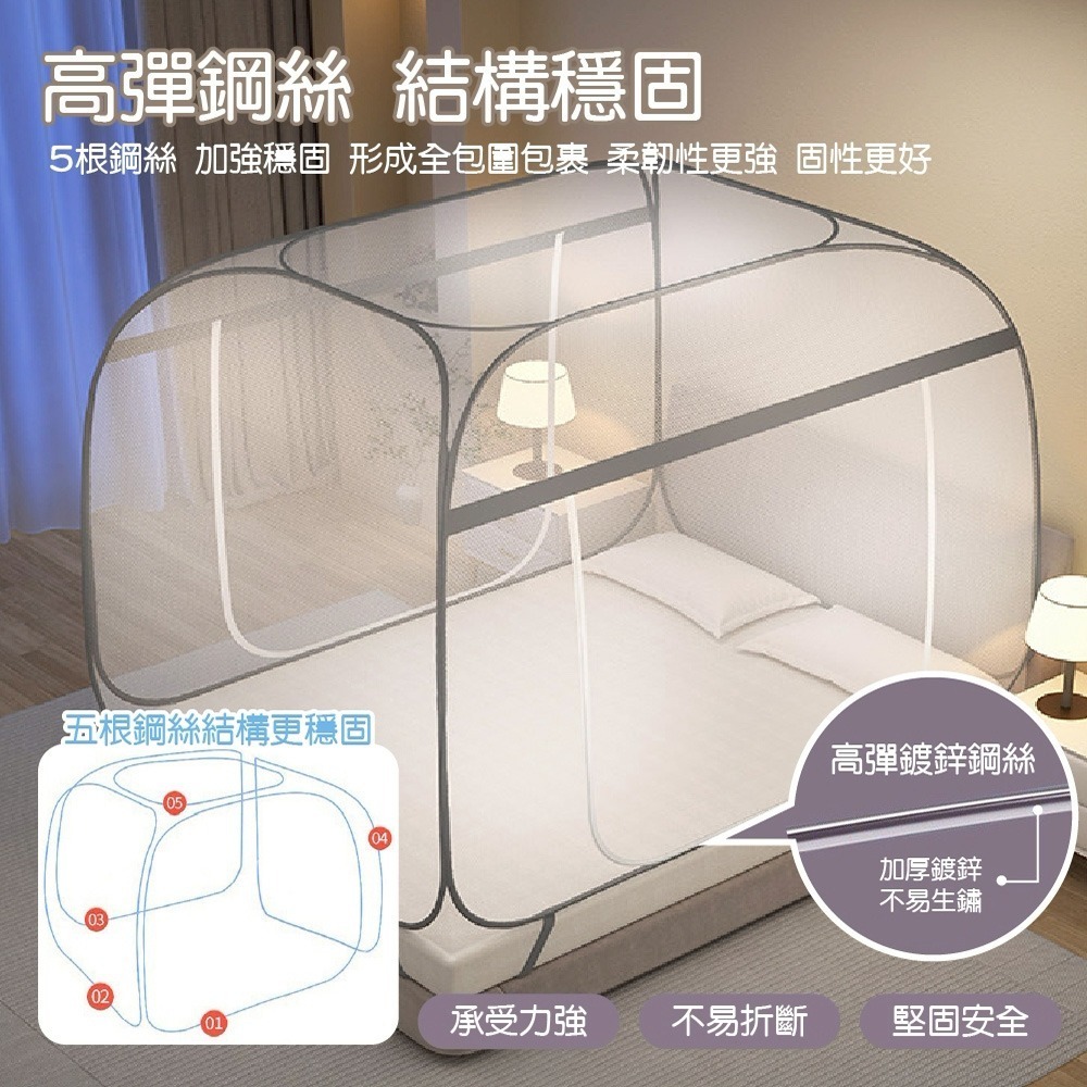 大方頂蚊帳 免安裝蚊帳 折疊蚊帳 單人蚊帳 蚊帳 宿舍蚊帳 蒙古包蚊帳 嬰兒蚊帳 摺疊蚊帳 雙人蚊帳-細節圖7