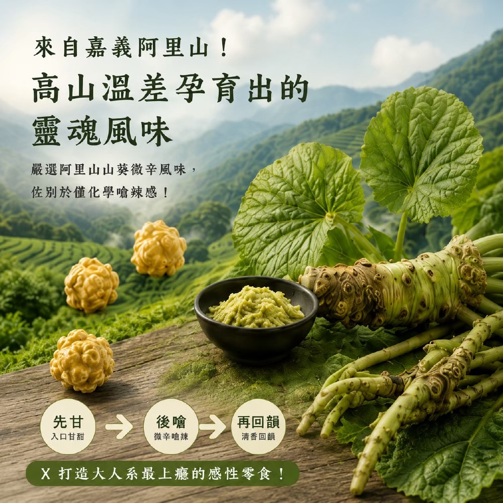 【故宮聯名】台灣特色 爆米花 4款風味任選 香濃巧克力 焦糖海鹽 高山烏龍茶  阿里山山葵-細節圖7
