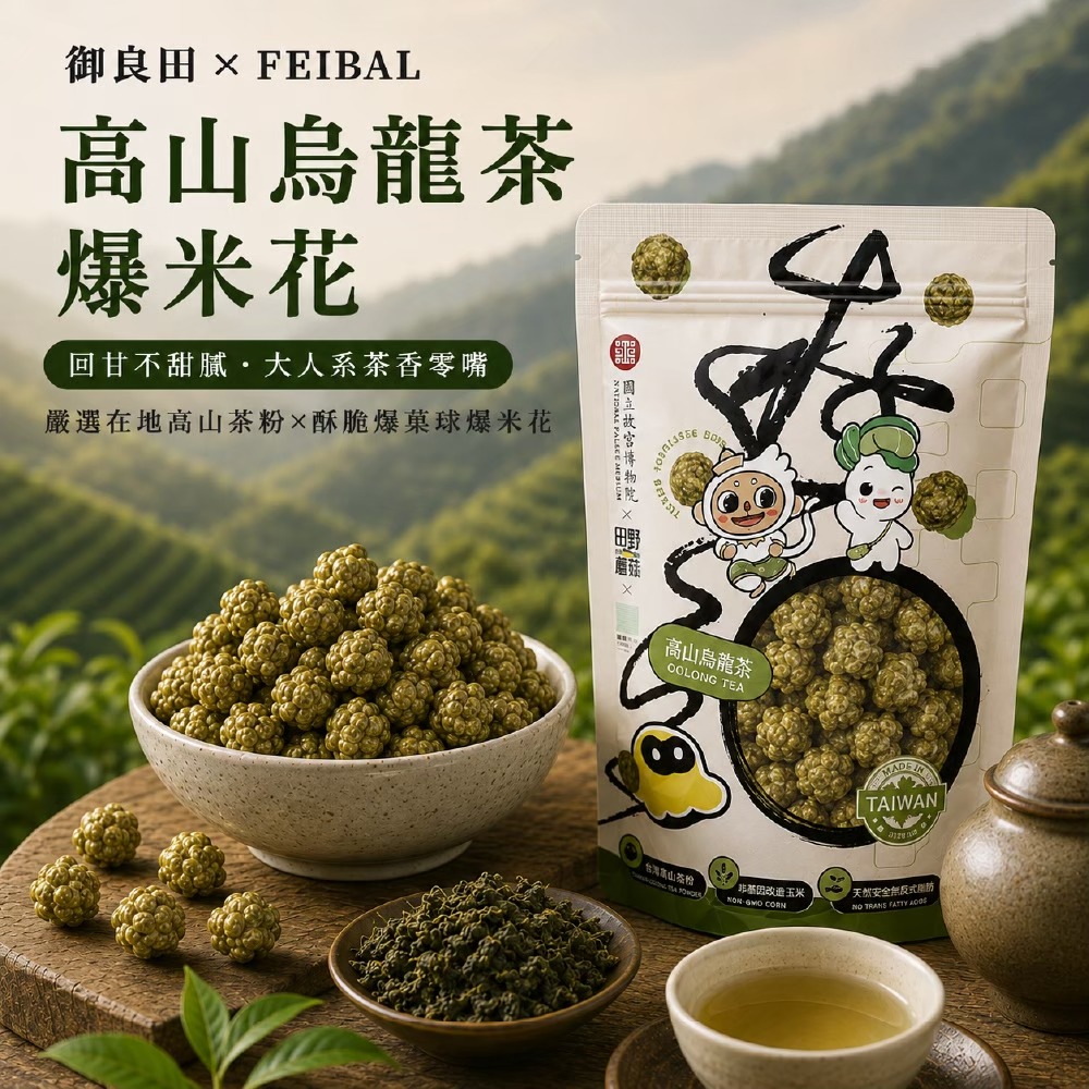 【故宮聯名】台灣特色 爆米花 4款風味任選 香濃巧克力 焦糖海鹽 高山烏龍茶  阿里山山葵-規格圖11