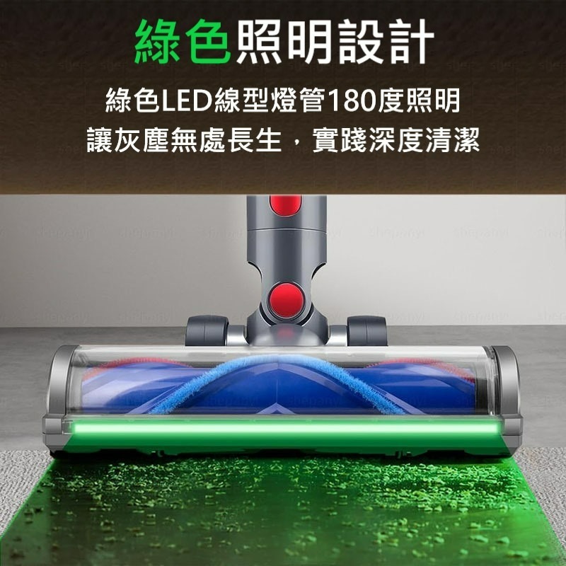 【禾淨家用HG】Dyson戴森 適用Digital Slim SV18.SV52 副廠防纏繞綠光全光域電動吸頭(1入組)-細節圖3