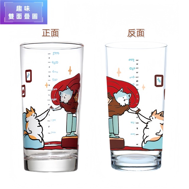 星羽默小舖｜Ocean 名畫系列 創世喵 刻度杯 570cc (1入) 優惠中! 貓咪杯 水杯 飲料杯 果汁杯-細節圖3