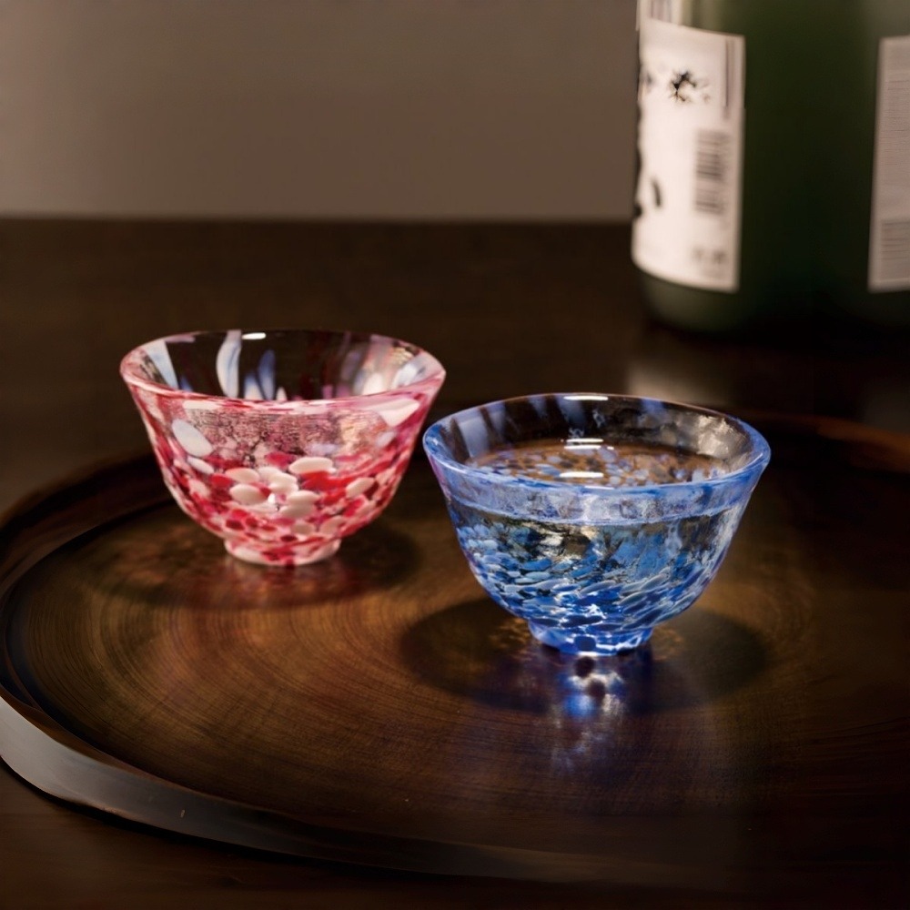 日本津輕 手作琉璃清酒杯禮盒組 50ml (4入)｜四季風物詩｜傳統工藝品｜台灣現貨｜星羽默小舖-細節圖3