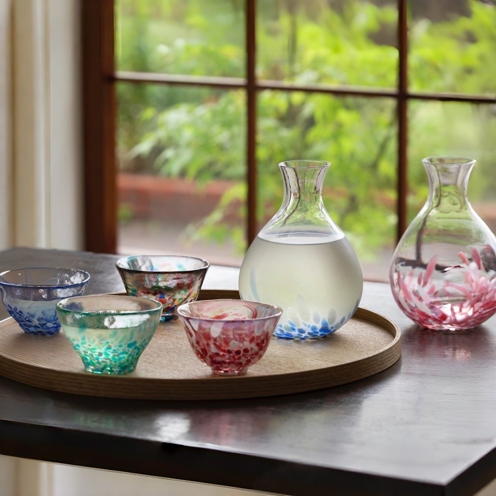 日本津輕 手作琉璃清酒杯禮盒組 50ml (4入)｜四季風物詩｜傳統工藝品｜台灣現貨｜星羽默小舖-細節圖4