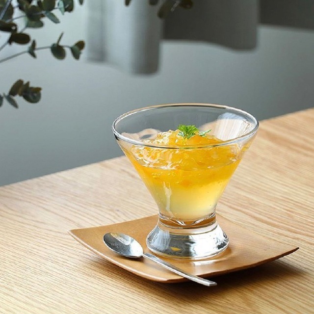 星羽默小舖｜日本 Aderia 口部 強化 寬口 甜點杯 170cc (1入) 缺貨中! 冰淇淋杯 強化杯 高腳杯-細節圖3