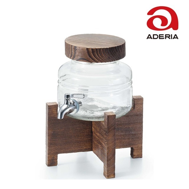 星羽默小舖｜日本 Aderia 附木架 燒酌瓶 2L (1入) 優惠中! 燒酒瓶 水龍頭玻璃罐-細節圖2