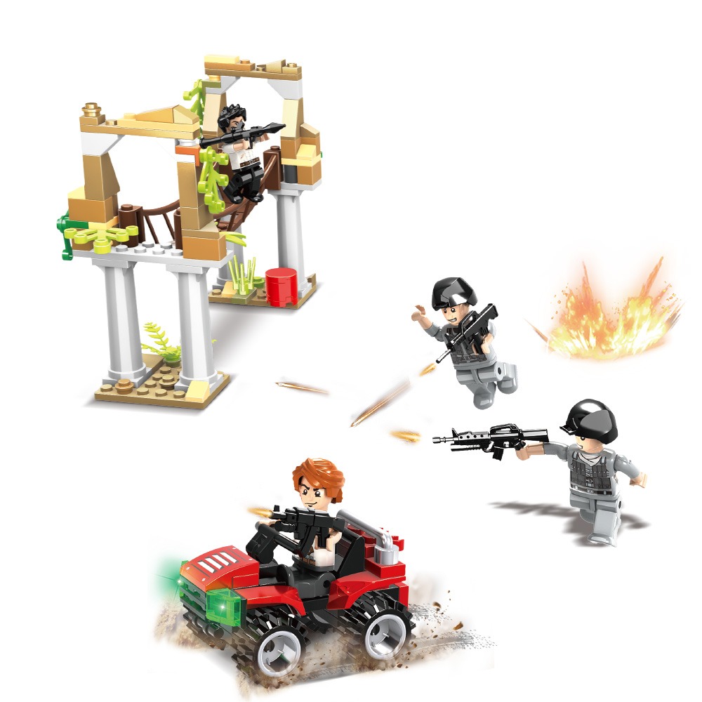 【樂在生活館】世一 火線對戰直升機積木組Q16030-細節圖5