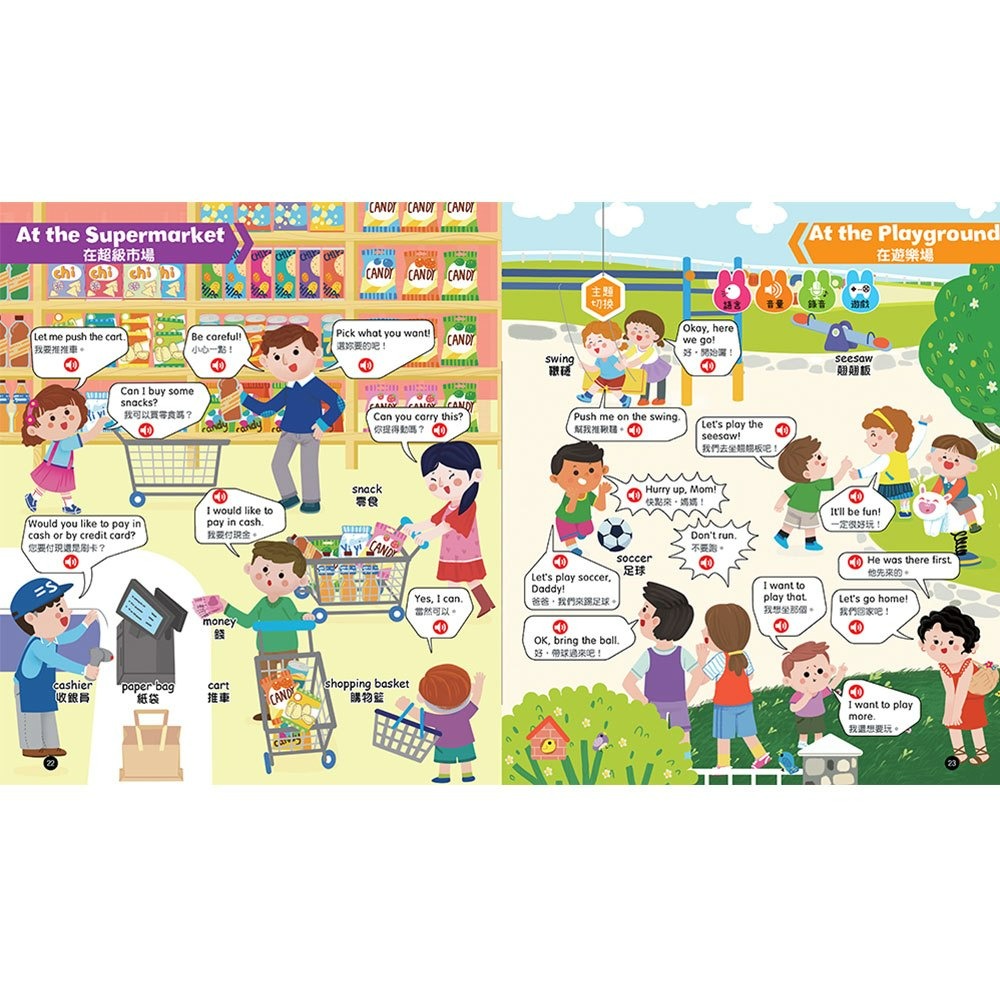 【樂在生活館】手指按按圖解情境式英語會話點讀書-細節圖3