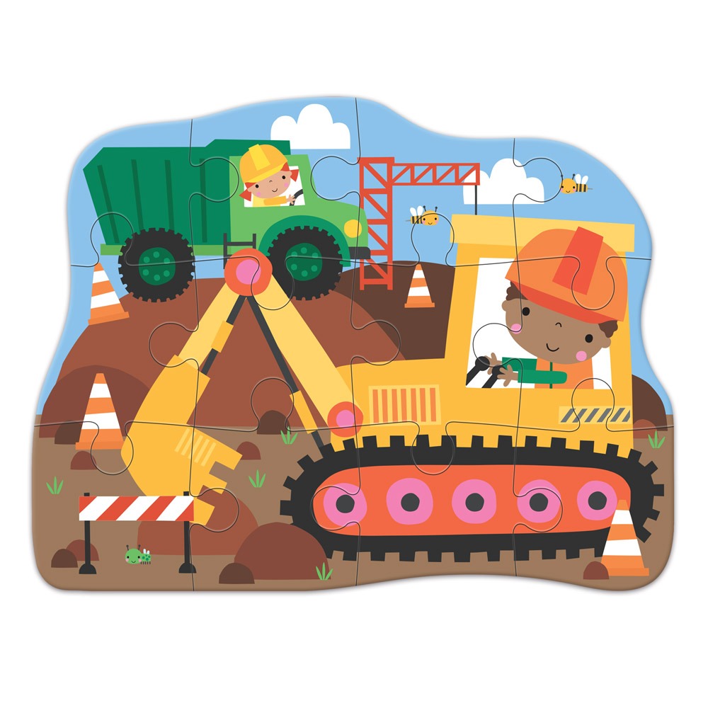 【樂在生活館】風車 造型大片拼圖屋-挖土機4714426501688-細節圖2