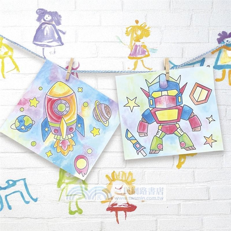 *樂在生活館* 幼福 神奇紙水彩沾水畫系列-交通工具&機器人-細節圖3