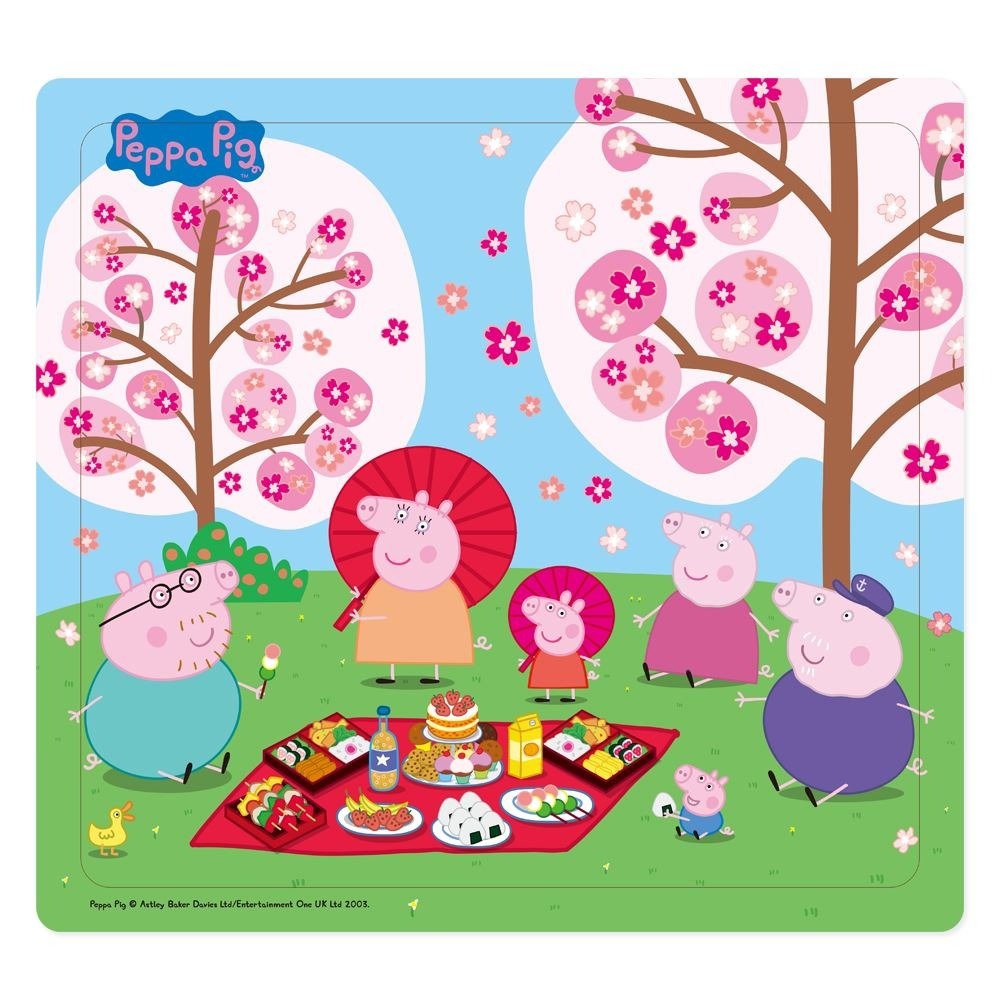 【樂在生活館】世一 PeppaPig粉紅豬小妹：佩佩賞櫻花(100片拼圖) C675294-細節圖3