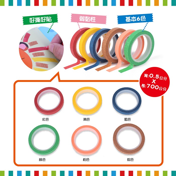 【樂在生活館】球球館 動手玩撕貼-紙膠帶繪本(3本遊戲書+6色紙膠帶)-細節圖4