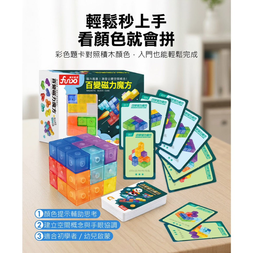 【樂在生活館】風車 百變磁力魔方4711664080289-細節圖3