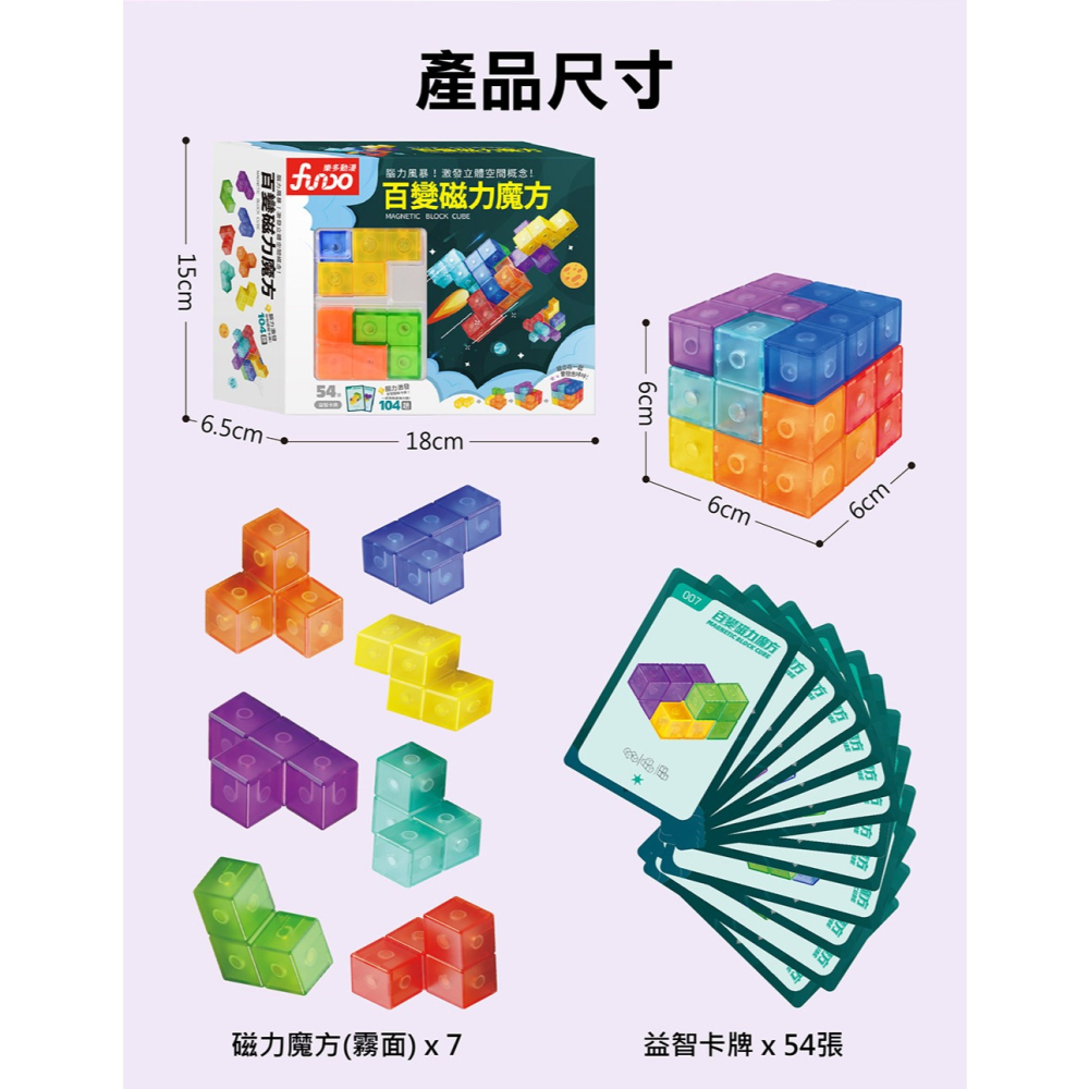 【樂在生活館】風車 百變磁力魔方4711664080289-細節圖7