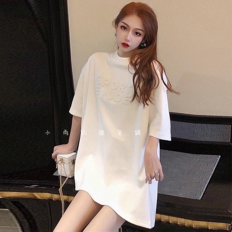 發泡韓版寬松字母短袖t恤-細節圖5