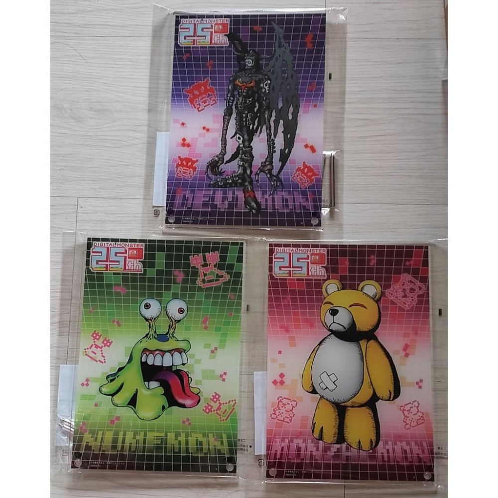數碼寶貝 25週年 壓克力立牌 日PB限定 巨龍獸 亞古獸 暴龍獸 機械暴龍獸 惡魔獸 熊仔獸 鼻涕獸 怪獸對打機-細節圖3