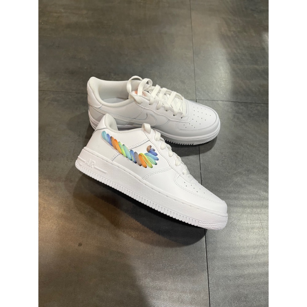 🌹斑馬團🌹Nike Air Force 1復古籃球鞋/大童鞋/童鞋/限定/女生也可穿/搶手/FQ4948-100-細節圖3