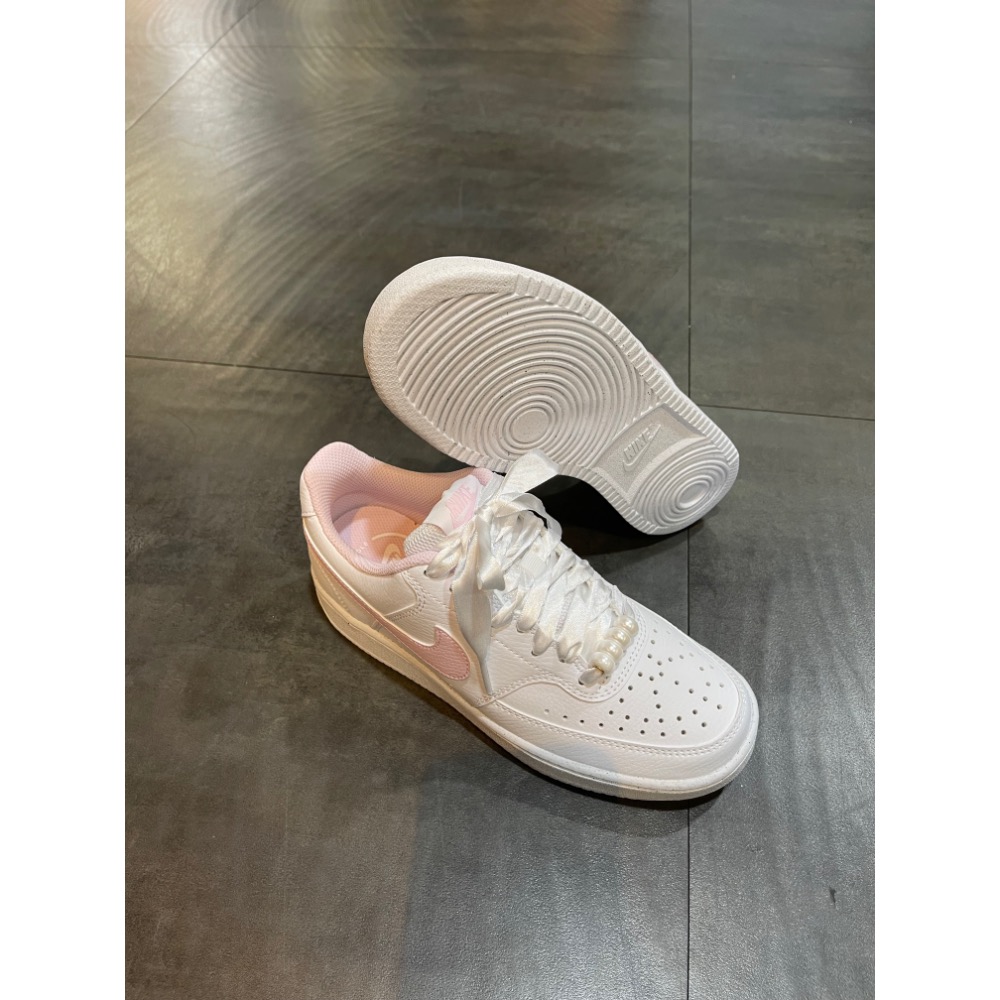 🌹斑馬團🌹Nike  Court 緞帶鞋/女鞋/時尚/百搭/板鞋/潮流/休閒/網美/復古/搶手/IB6652-101-細節圖4