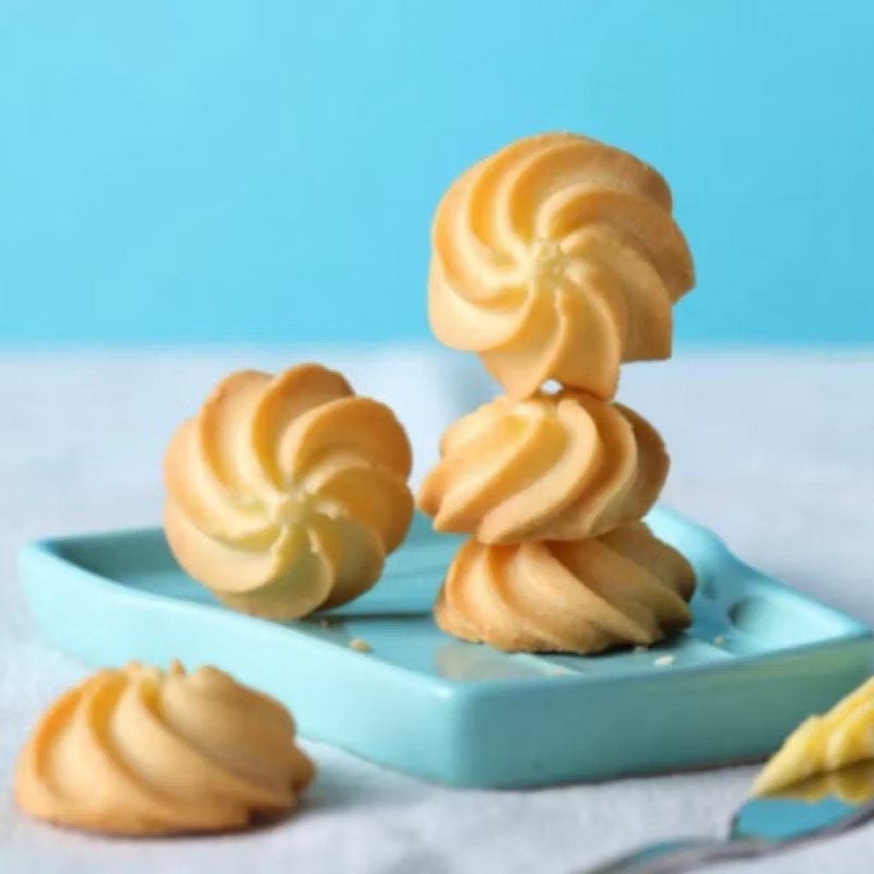 糖村 貝比曲奇餅乾 特濃奶香 - 嫣紅鐵盒 曲奇餅乾-細節圖2