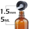 茶色玻璃精油空瓶(含蓋附內滴管)5-100ml。花草堂-規格圖5