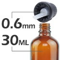 茶色玻璃精油空瓶(含蓋附內滴管)5-100ml。花草堂-規格圖5