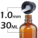 茶色玻璃精油空瓶(含蓋附內滴管)5-100ml。花草堂-規格圖5