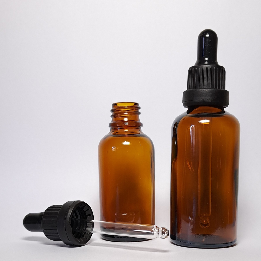 茶色玻璃安全蓋吸管瓶。5-100ml。滴管瓶。花草堂-細節圖2