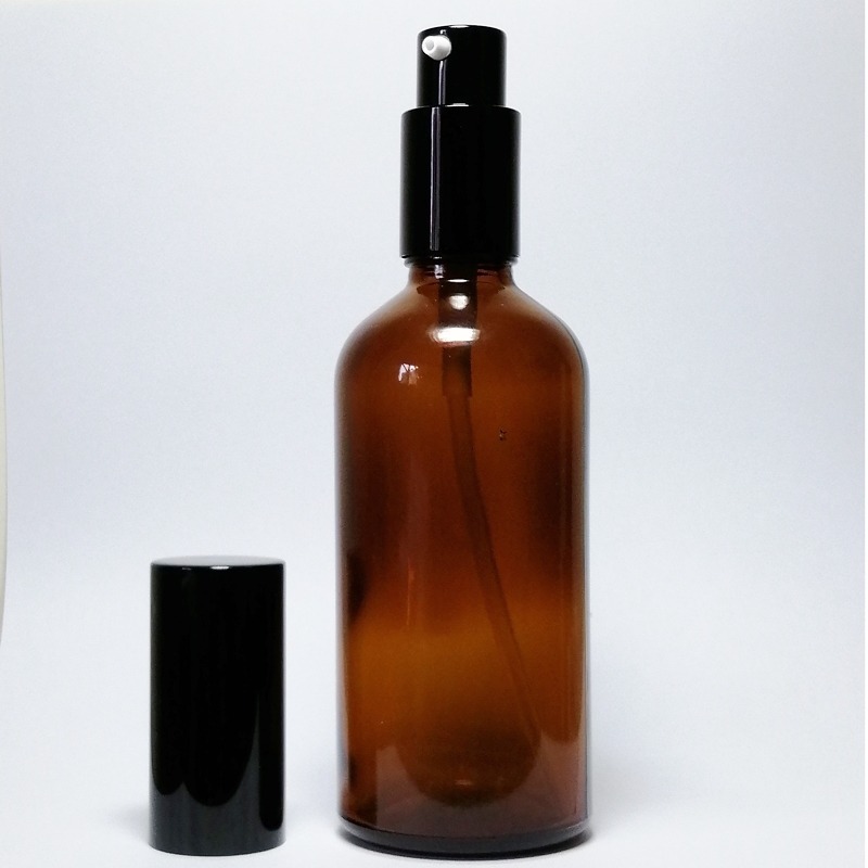 茶色玻璃空壓瓶。5-100ml。黑鋁壓泵頭含蓋。花草堂-細節圖2