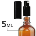 茶色玻璃空壓瓶。5-100ml。黑鋁壓泵頭含蓋。花草堂-規格圖1