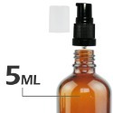茶色玻璃標準壓瓶。5-100ml。按壓泵頭含蓋。花草堂-規格圖1