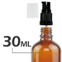 茶色玻璃標準壓瓶。5-100ml。按壓泵頭含蓋。花草堂-規格圖6