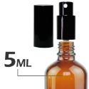 茶色玻璃空噴瓶。5-100ml。黑鋁噴霧頭含蓋。花草堂-規格圖1