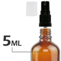 茶色玻璃標準噴瓶。5-100ml。按壓噴霧頭含蓋。花草堂-規格圖1