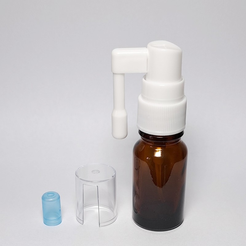 茶色玻璃搖桿鼻噴瓶。搖桿噴頭含蓋。5-100ml。花草堂-細節圖4