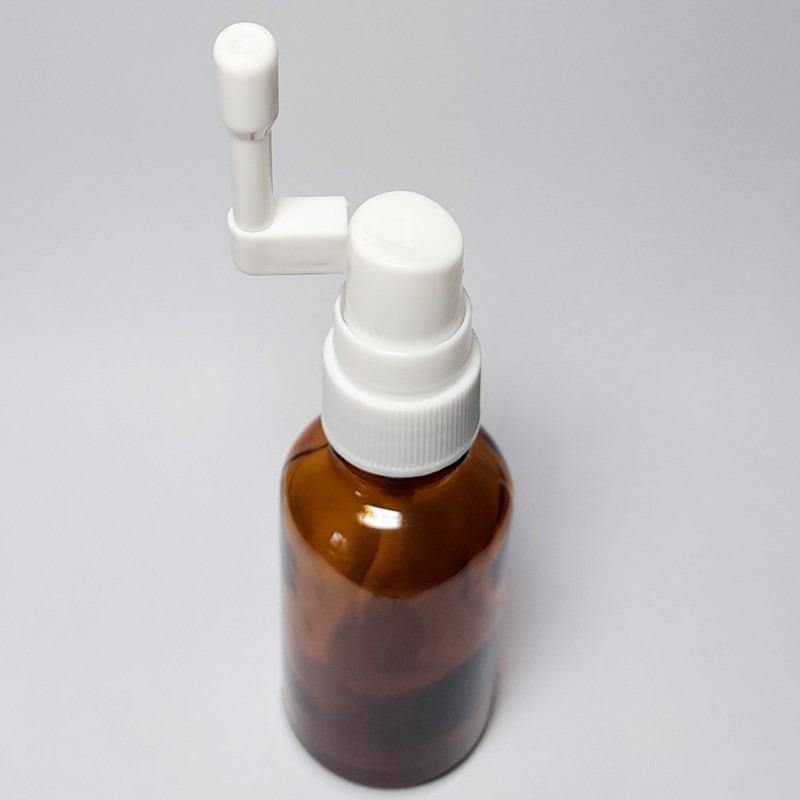 茶色玻璃搖桿鼻噴瓶。搖桿噴頭含蓋。5-100ml。花草堂-細節圖5