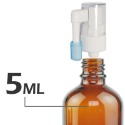 茶色玻璃搖桿鼻噴瓶。搖桿噴頭含蓋。5-100ml。花草堂-規格圖1