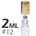 透明/茶色玻璃滾珠空瓶【2、5ml】。12牙。花草堂-規格圖1