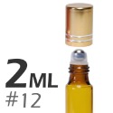 透明/茶色玻璃滾珠空瓶【2、5ml】。12牙。花草堂-規格圖3