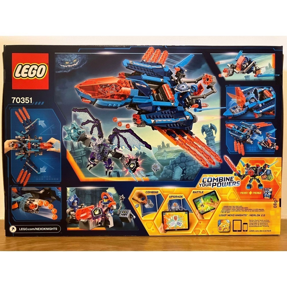 ⋐HJ㍿⋑ 全新現貨 樂高 LEGO 70351 NEXO KNIGHTS 未來騎士團系列 克雷的神鷹連發戰鬥機-細節圖2