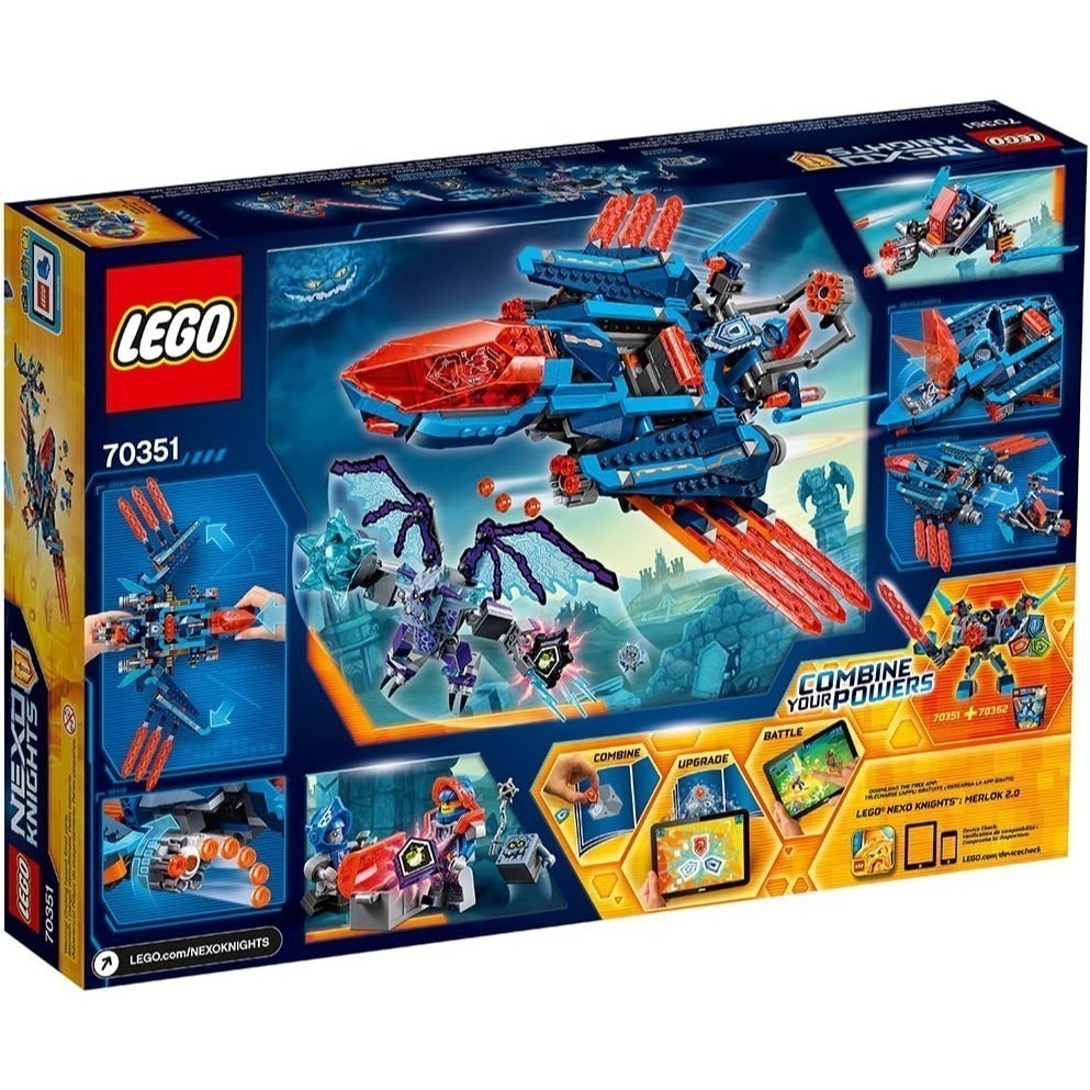 ⋐HJ㍿⋑ 全新現貨 樂高 LEGO 70351 NEXO KNIGHTS 未來騎士團系列 克雷的神鷹連發戰鬥機-細節圖4