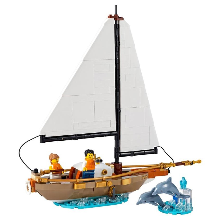 ⋐HJ㍿⋑ 全新現貨 樂高 LEGO 40487 Ideas系列 帆船冒險 Sailboat Adventure-細節圖3